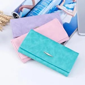 2019 Women Solid Hasp Solid Leather Coin Purse