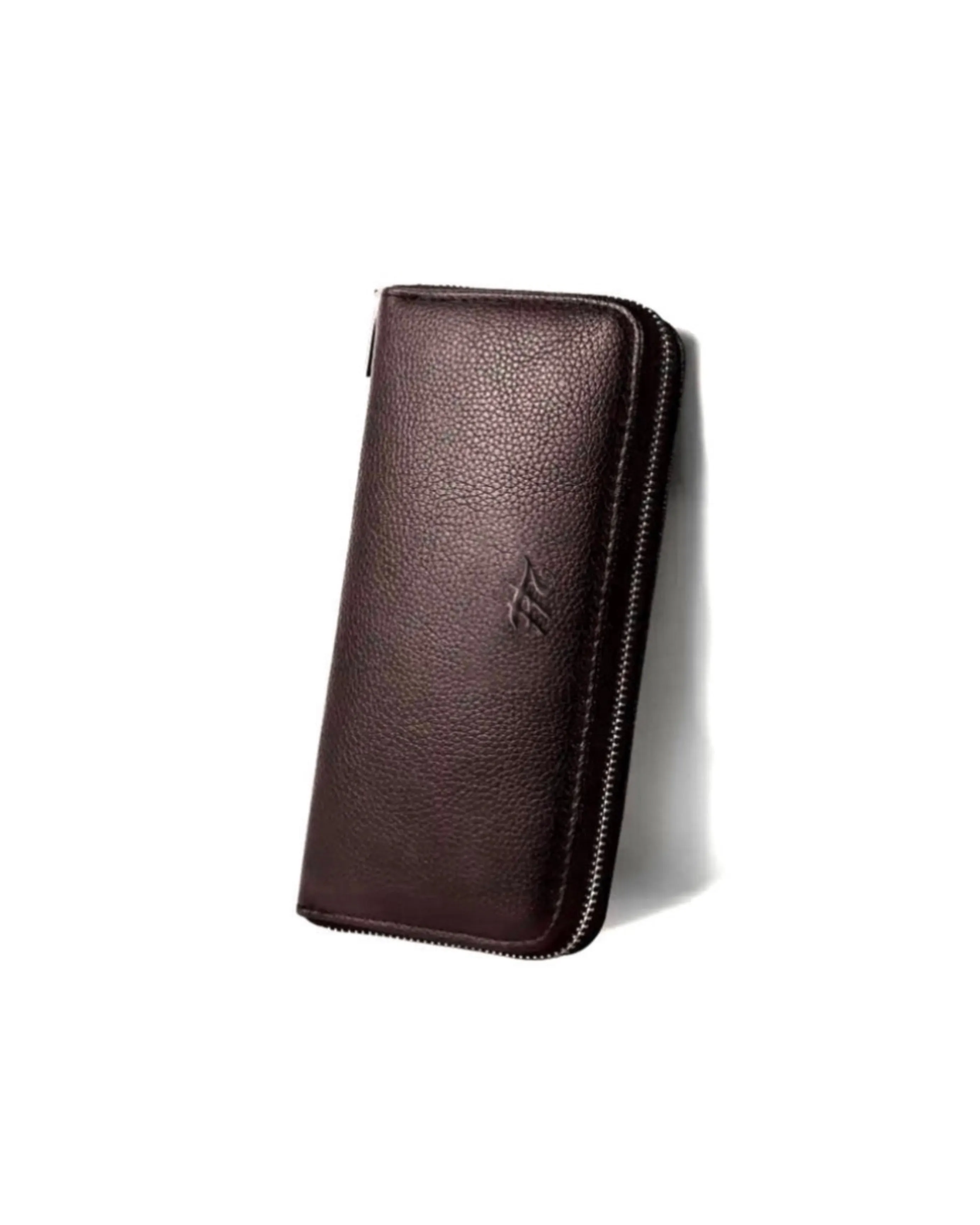 2H Brown Leather Unisex long wallet