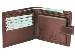 Adpel Dakota Leather Wallet With Tab | Brown