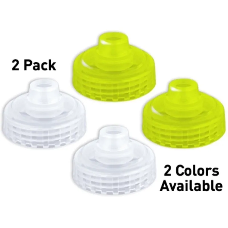 Amphipod  Small Caps 2 Pack Jett-Squeeze (For 8, 10.5, 12, 16, And 17 Oz. Bottles) Clear