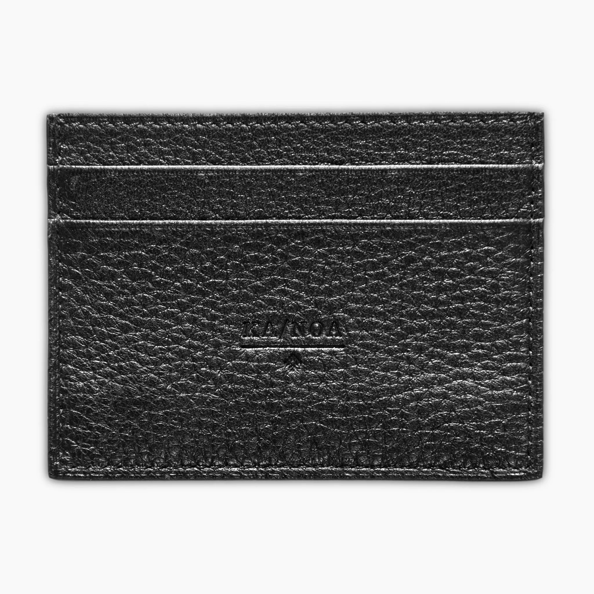Cesar 100% deerskin leather credit card holder (black)