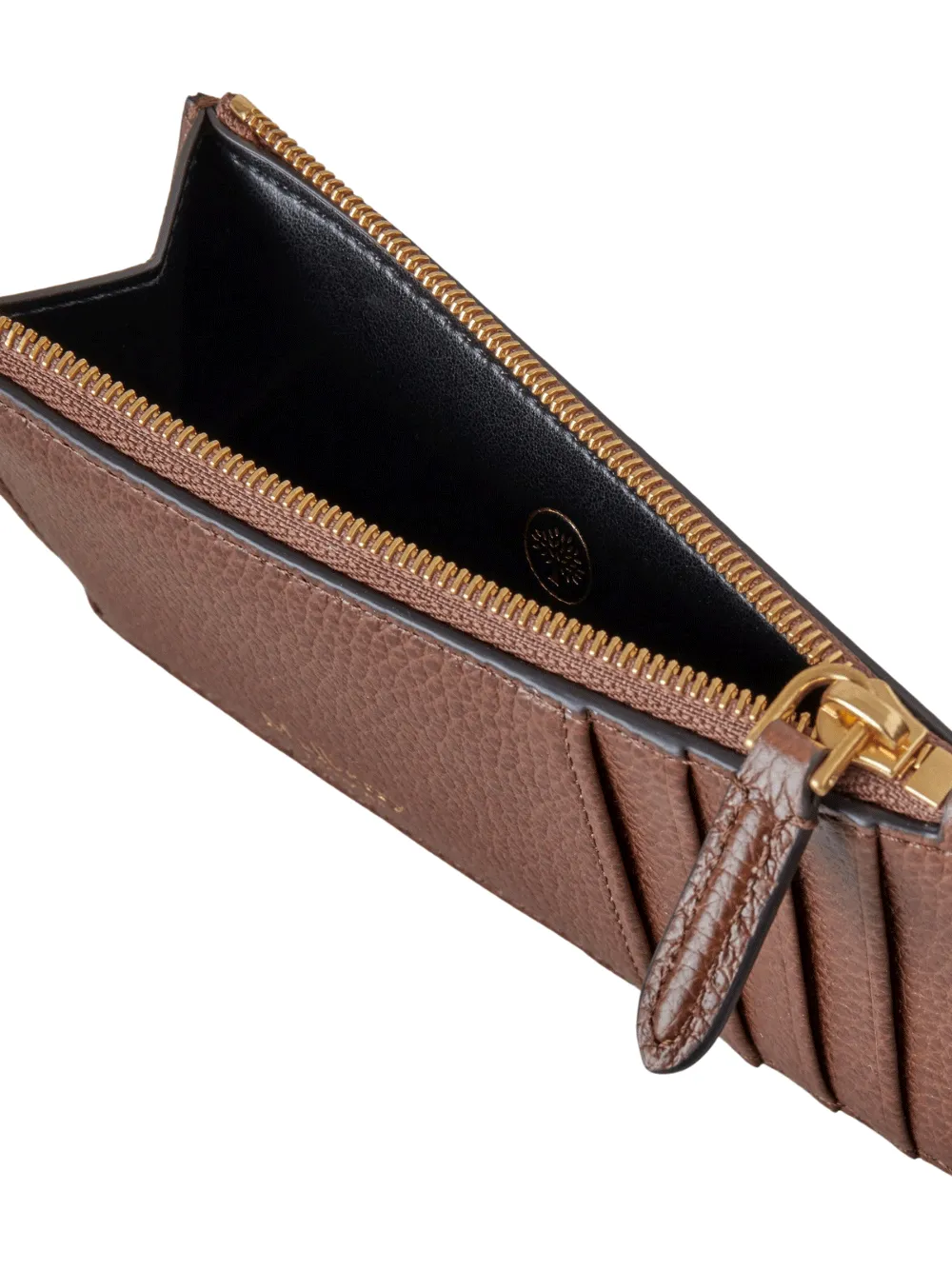 Continental Zipped Long Card Holder Oak Two Tone