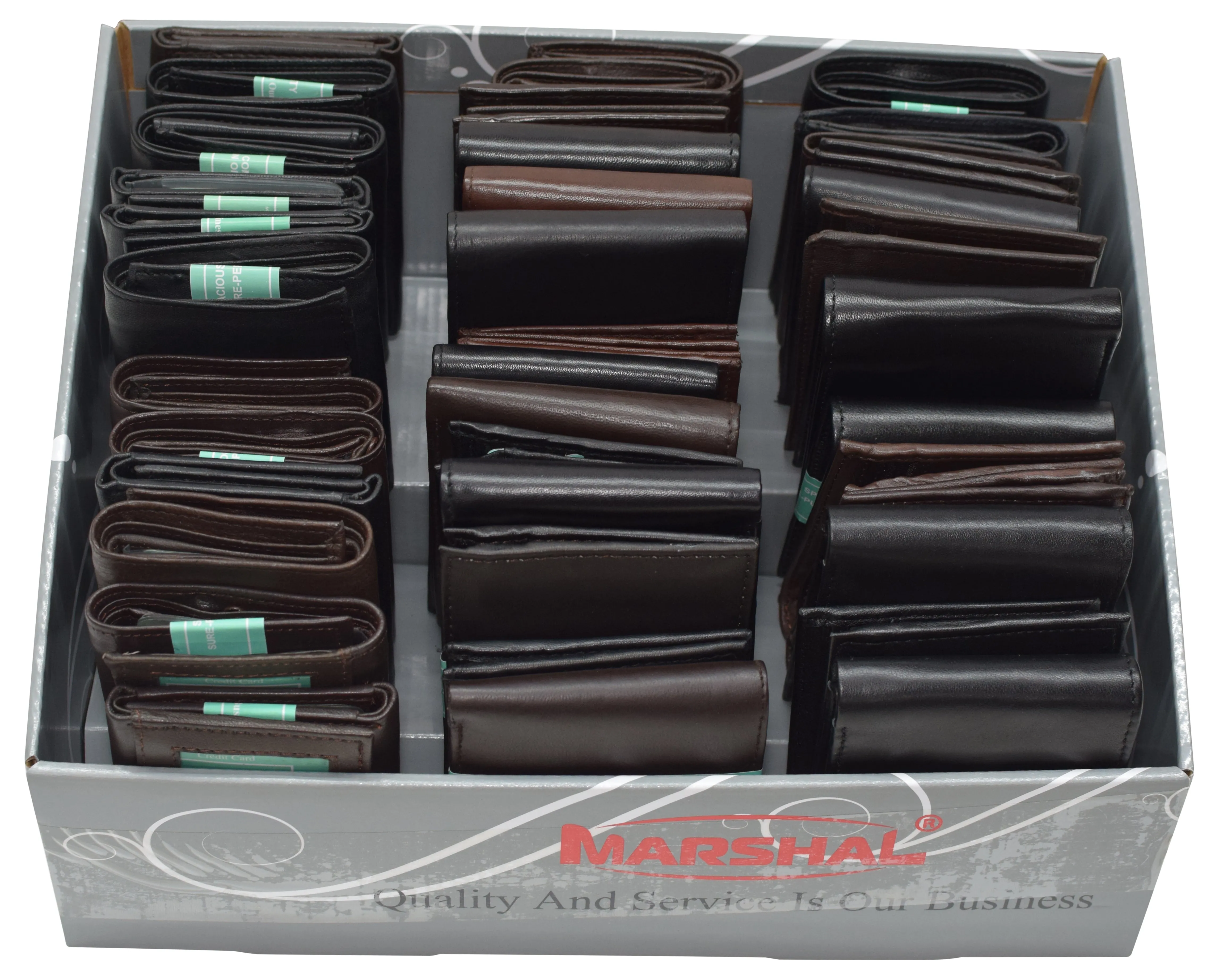 DIS4_36_11Series Display of 36 Pcs for Economic Lambskin Wallets
