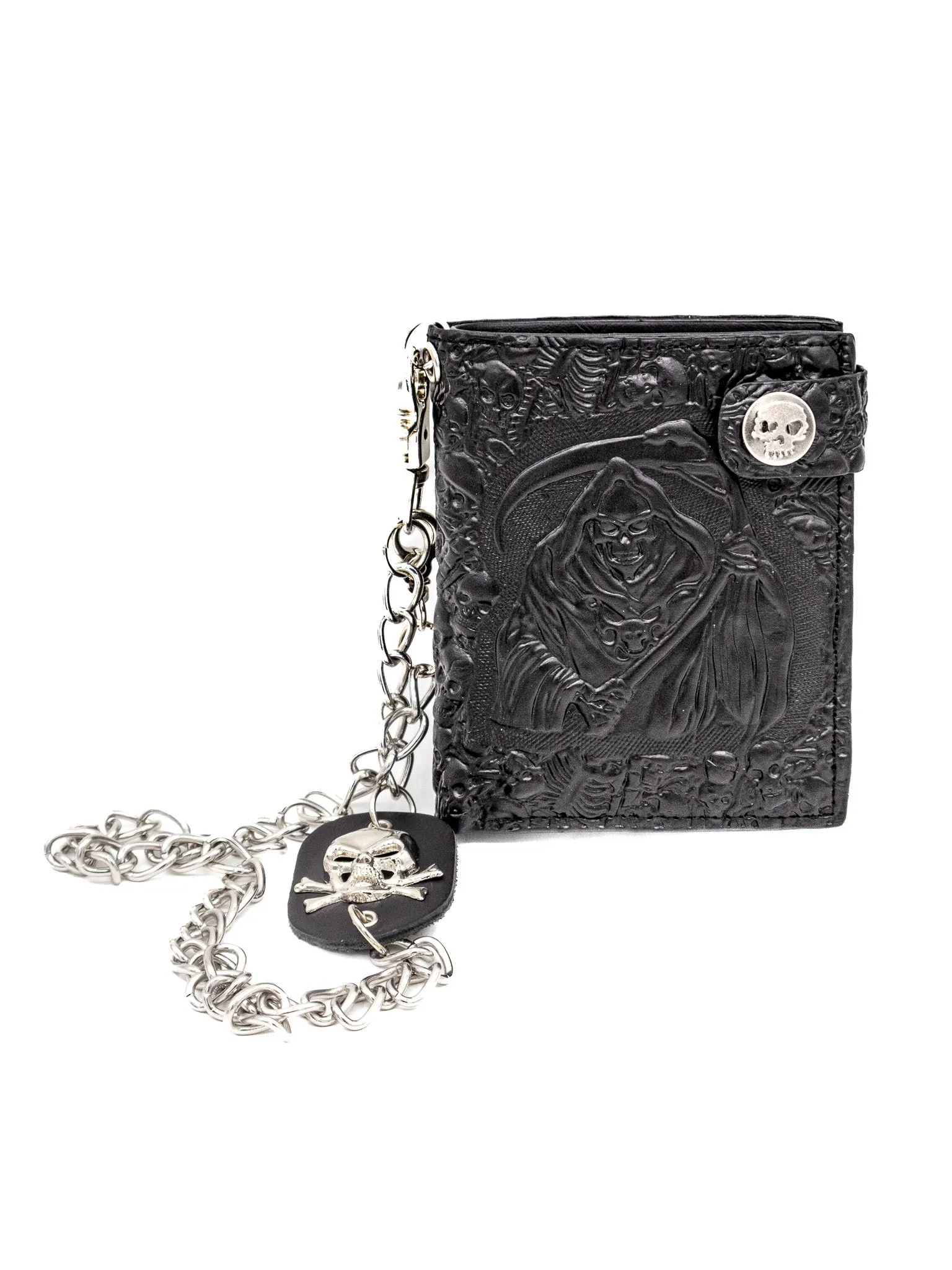 Embossed Biker Chain Wallet