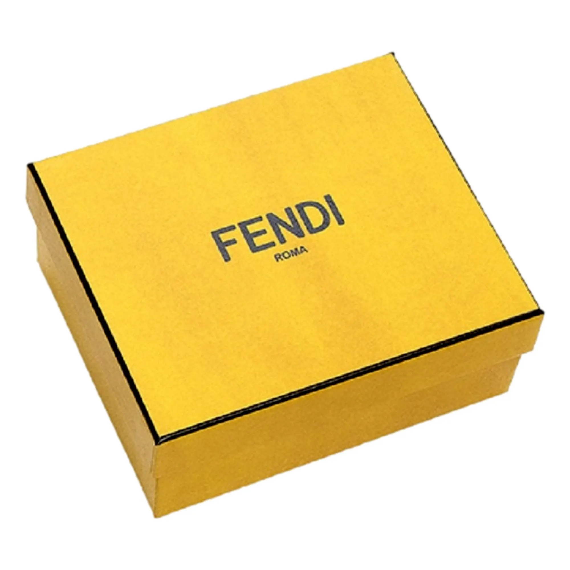 Fendi Peekaboo Orange Grained Leather Card Case Wallet