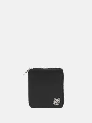 FOX HEAD SQUARE ZIPPED WALLET_BLACKP199