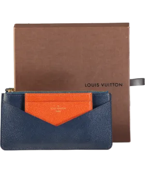 Louis Vuitton Blue Coin Purse And Card Holder