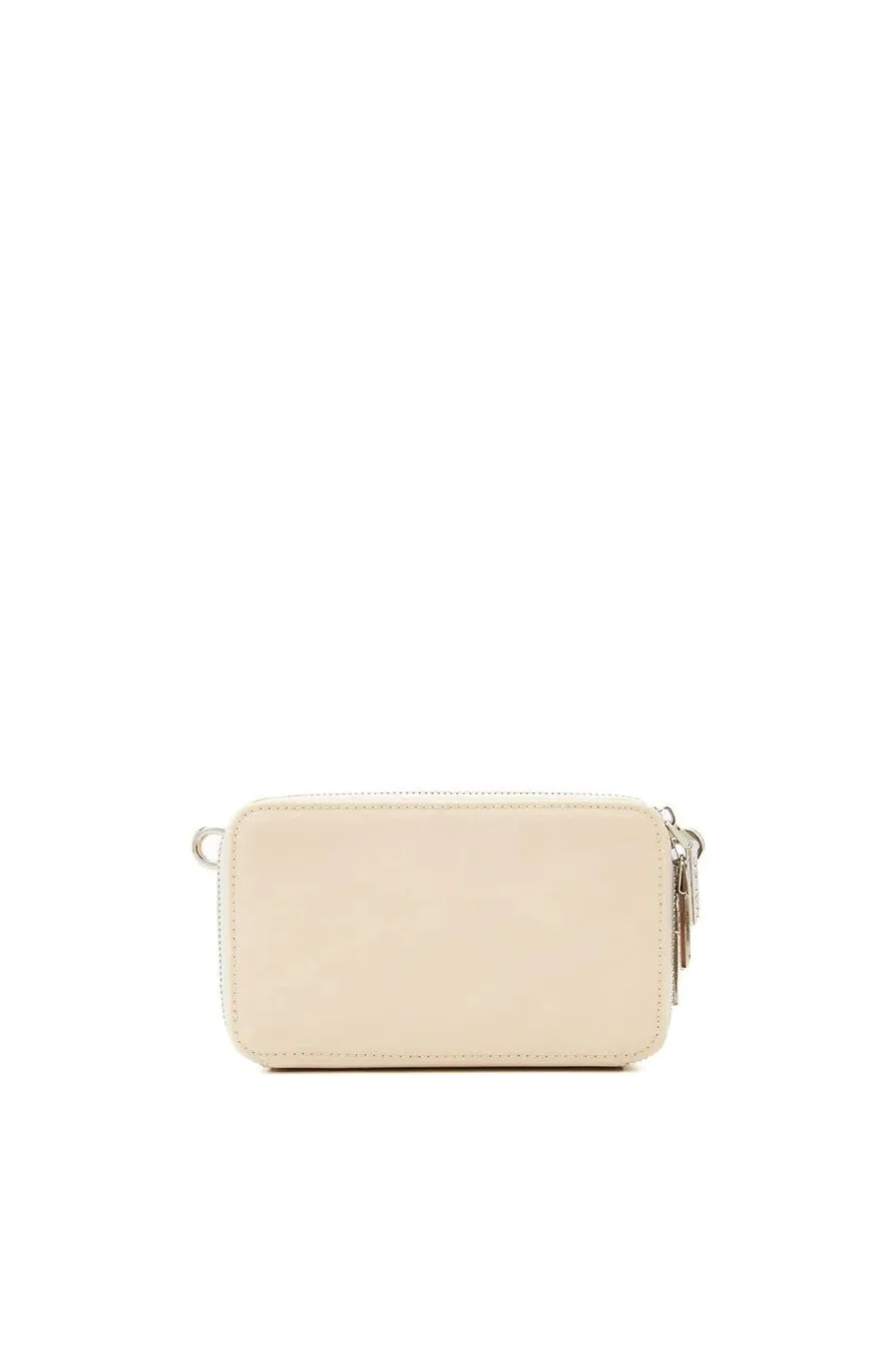NAKEDVICE THE LEXIE SIDEBAG - IVORY/SILVER
