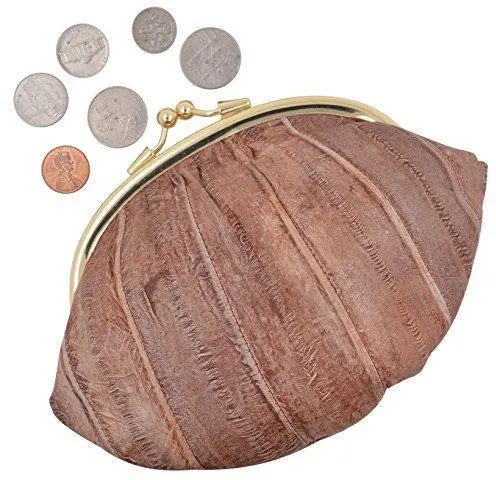 New Waterproof Eel Skin Large Double Coin Change Purse Wallet by Marshal