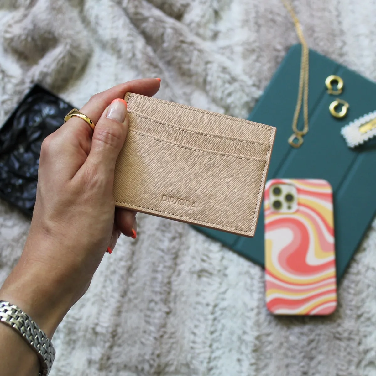 Nude Pink Card Holder