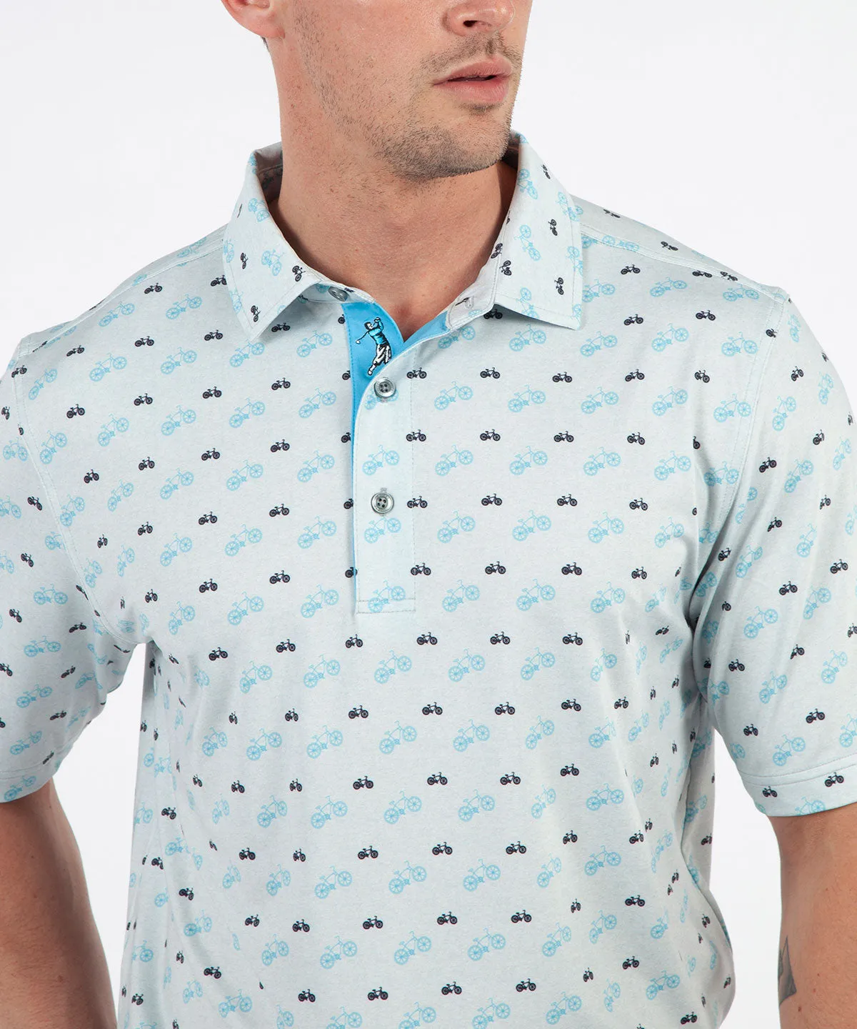 Performance Bicycle Print Short-Sleeve Polo Shirt