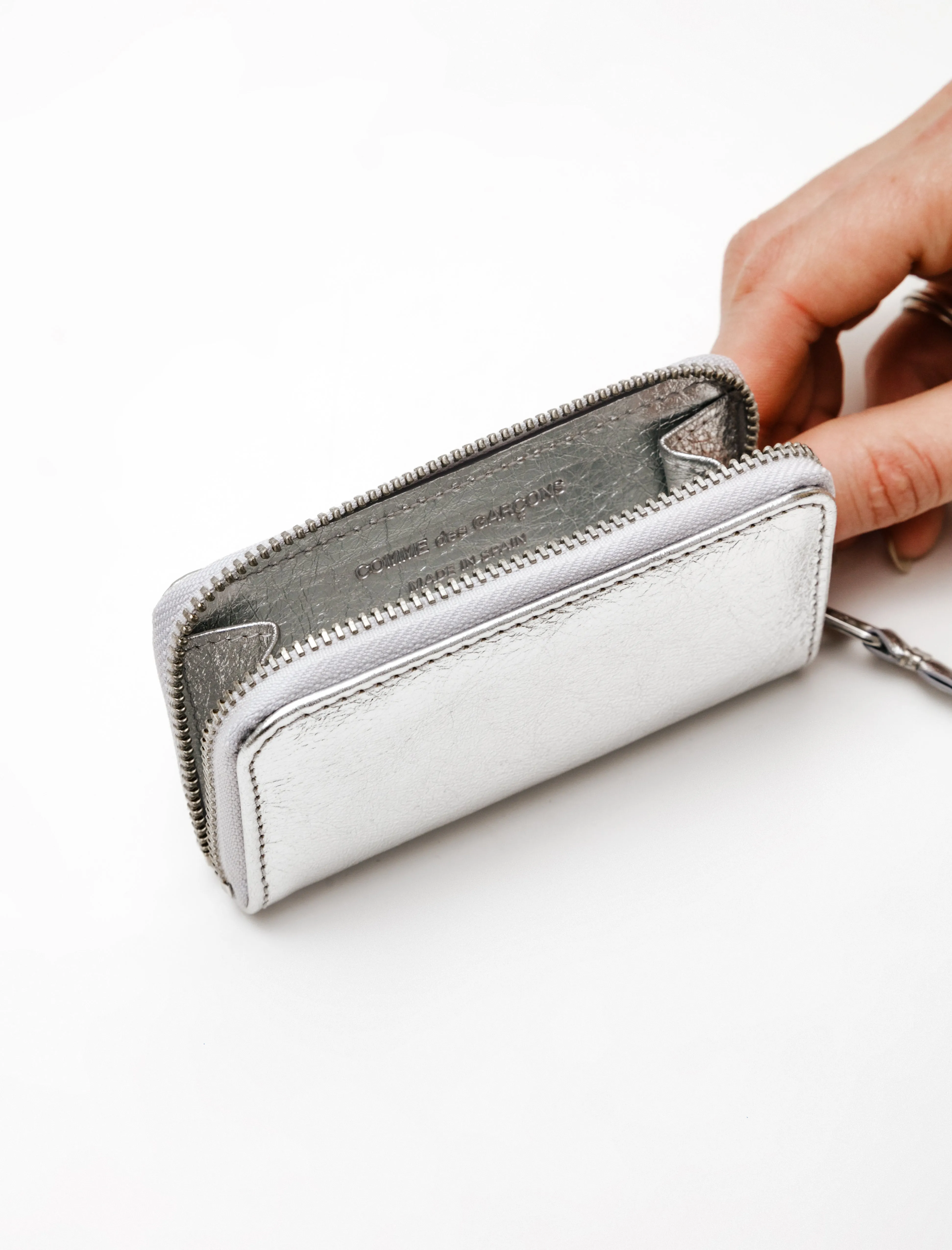 Small Rectangular Coin Wallet Silver - SA410XG