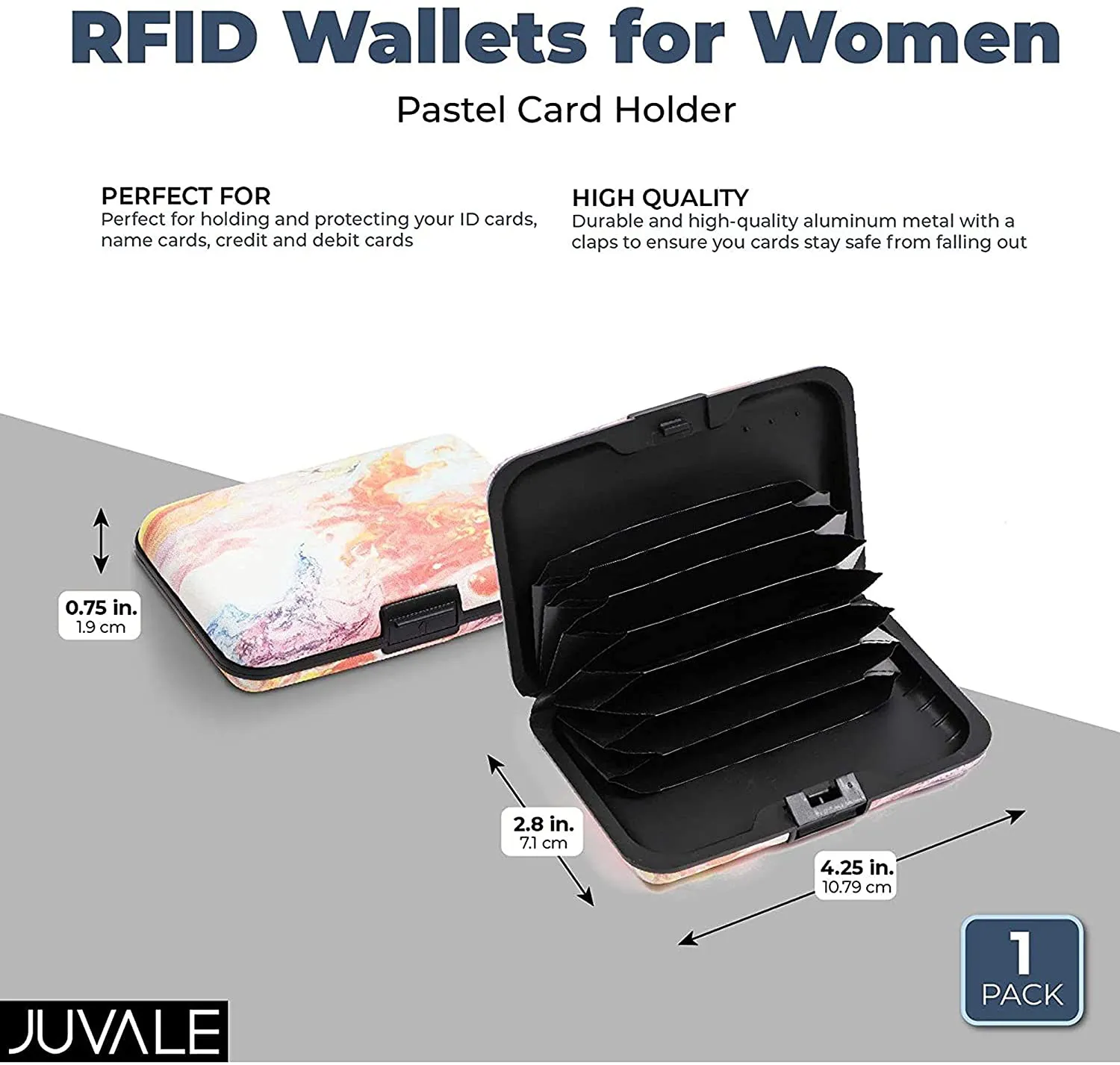 Women's RFID Wallet, Colorful Design (4.25 x 2.8 in)